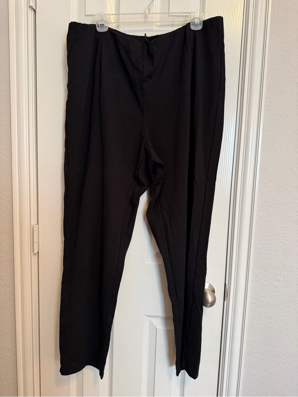 Eileen Fisher 3X Black Stretch Slim Ankle Pants Italian Fabric Plus Size